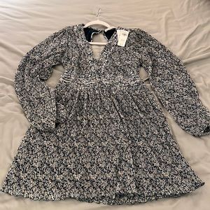 A&F long sleeve pleated skater dress